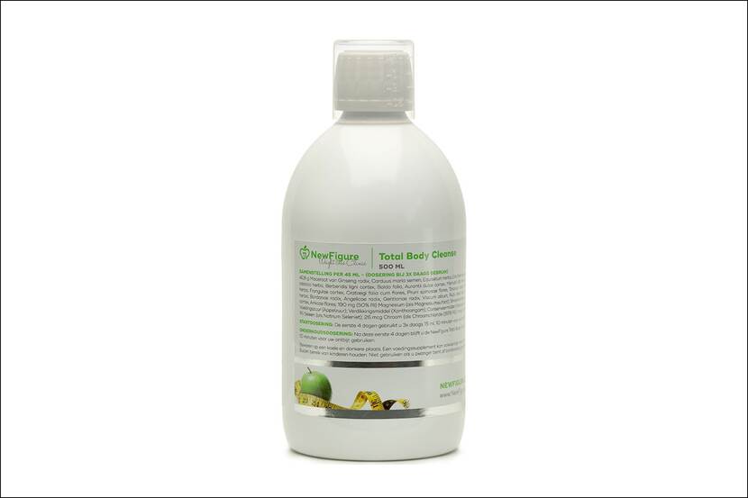 Total body cleanse van NewFigure Clinic in witte plastic fles van 500 ml