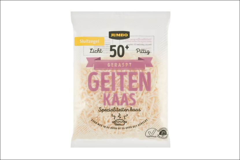 Jumbo geraspt geitenkaas 50+ 150 gram