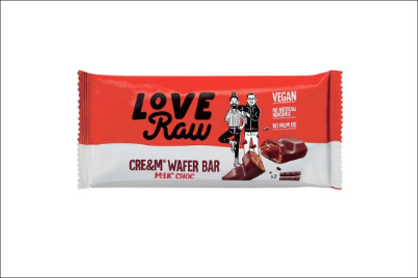 Loveraw Cream Wafer Bar Vegan Milk Chocolate